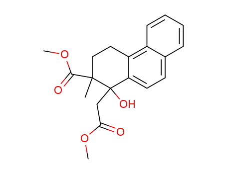 Molecular Structure of 7471-42-3 (methyl 1-hydroxy-1-(2-methoxy-2-oxoethyl)-2-methyl-1,2,3,4-tetrahydrophenanthrene-2-carboxylate)