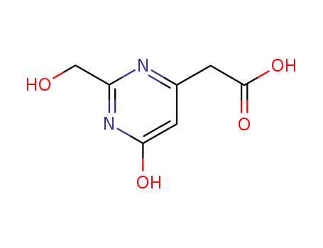 Molecular Structure of 35978-14-4 (4-Pyrimidineacetic acid, 1,6-dihydro-2-(hydroxymethyl)-6-oxo- (9CI))