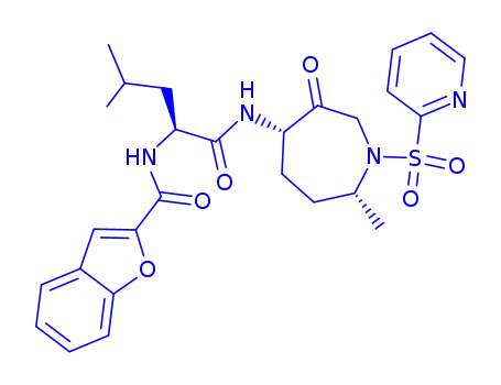 Molecular Structure of 362507-64-0 (N-[(1S)-1-[[[(4R,7S)-Hexahydro-7-methyl-3-oxo-1-(2-pyridinylsulfonyl)-1H-azepin-4-yl]amino]carbonyl]-3-methylbutyl]-2-benzofurancarboxamide)