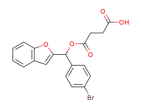 숙신산 수소 1- [α- (2- 벤조 푸라 닐) -p- 브로 모 벤질] 에스테르
