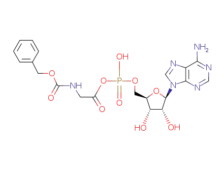 Molecular Structure of 35908-06-6 ([5']adenylic acid-(<i>N</i>-benzyloxycarbonyl-glycine)-anhydride)
