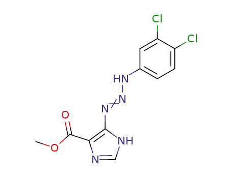 Molecular Structure of 36137-93-6 (methyl (4Z)-4-[3-(3,4-dichlorophenyl)triazanylidene]-4H-imidazole-5-carboxylate)