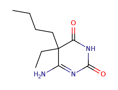Molecular Structure of 360762-14-7 (2,4(3H,5H)-Pyrimidinedione,6-amino-5-butyl-5-ethyl-(9CI))