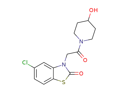 4-Piperidinol, 1-((5-chloro-2-oxo-3(2H)-benzothiazolyl)acetyl)-