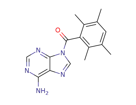 Molecular Structure of 36855-54-6 (9H-Purin-6-amine, 9-(2,3,5,6-tetramethylbenzoyl)-)