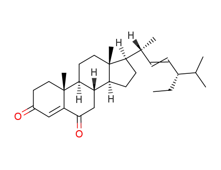 Molecular Structure of 50868-51-4 (stigmasta-4,22-diene-3,6-dione)