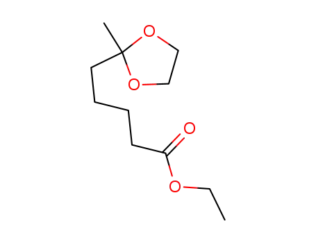Molecular Structure of 36651-17-9 (5-(2-Methyl-1,3-dioxolan-2-yl)valeric acid ethyl ester)
