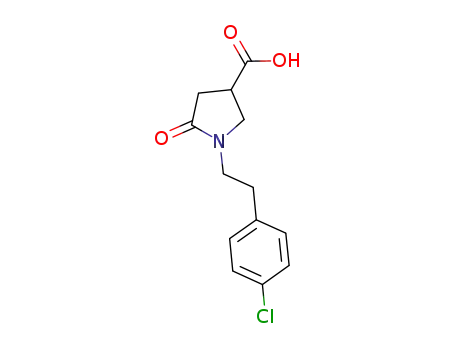 Molecular Structure of 368870-06-8 (1-(4-CHLOROPHENETHYL)-5-OXO-3-PYRROLIDINECARBOXYLIC ACID)