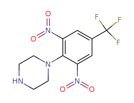 Molecular Structure of 36317-84-7 (1-[2,6-DINITRO-4-(TRIFLUOROMETHYL)PHENYL]PIPERAZINE)