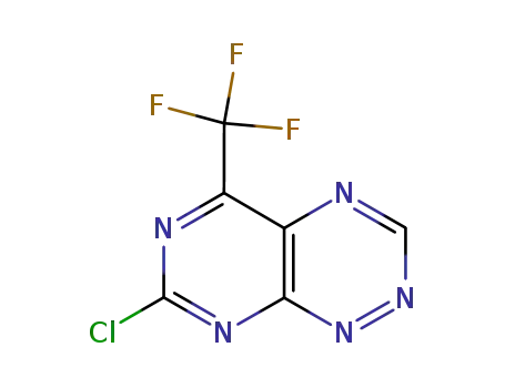 Molecular Structure of 32709-23-2 (7-Chloro-5-(trifluoromethyl)pyrimido[5,4-e]-1,2,4-triazine)