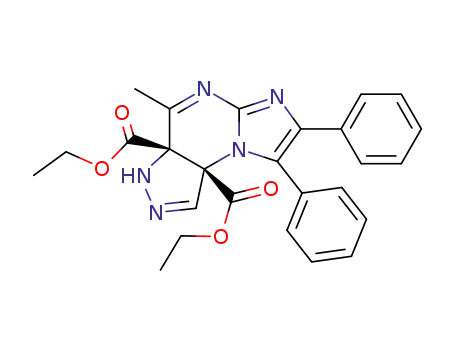 diethyl 3a,9a-dihydro-7,8-diphenyl-4-methyl-3H-pyrazolo<3,4-e>imidazo<1,2-a>pyrimidine-3a,9a-dicarboxylate