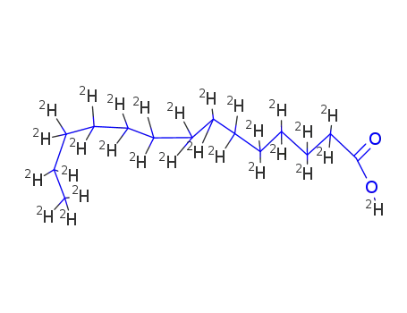Molecular Structure of 72878-02-5 (TETRADECANOIC-6,6-D2 ACID)