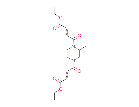 Molecular Structure of 36680-08-7 (4,4'-(2-methyl-1,4-piperazinodiyl)bis(4-oxo-1-propene-1-carboxylic acid diethyl ester))
