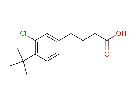 Molecular Structure of 32808-63-2 (4-(3-chloro-4-tert-butyl-phenyl)butanoic acid)