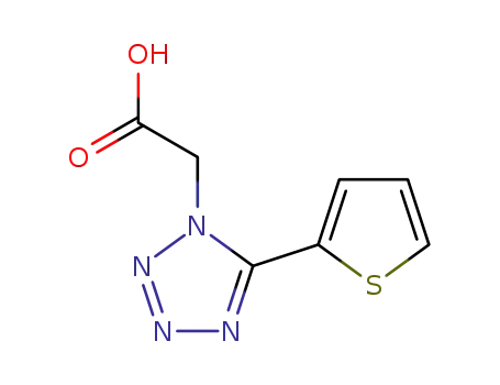 Molecular Structure of 36855-09-1 (5-(2-Thienyl)-1H-tetrazole-1-acetic acid)