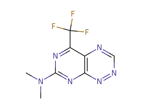 Molecular Structure of 32709-26-5 (N,N-Dimethyl-5-trifluoromethylpyrimido[5,4-e]-1,2,4-triazin-7-amine)