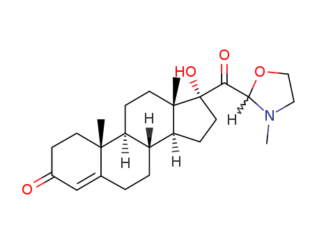 Androst-4-en-3-one,17-hydroxy-17-[(3-methyl-2-oxazolidinyl)carbonyl]-, (17a)- (9CI) cas  36912-94-4