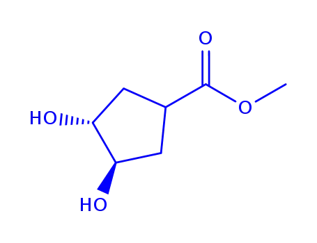 Cyclopentanecarboxylic acid, 3,4-dihydroxy-, methyl ester, (3S,4S)- (9CI)