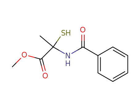 Molecular Structure of 36648-51-8 (2-(Benzoylamino)-2-mercaptopropionic acid methyl ester)