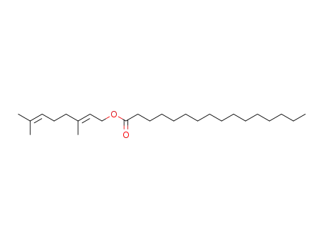 Molecular Structure of 3681-73-0 (Hexadecansure, 3,7-dimethyl-2,6-octandienyl ester, (E)-)