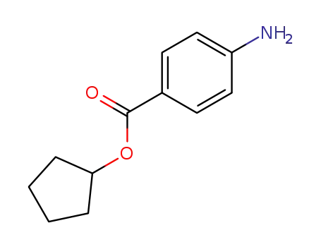 Molecular Structure of 37005-75-7 (CYCLOPENTYL 4-AMINOBENZOATE HYDROCHLORIDE)