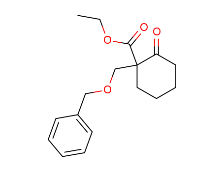 Molecular Structure of 36370-29-3 (ethyl 1-[(benzyloxy)methyl]-2-oxocyclohexanecarboxylate)