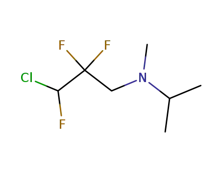 Molecular Structure of 32786-65-5 (3-Chloro-2,2,3-trifluoro-N-methyl-N-(1-methylethyl)-1-propanamine)