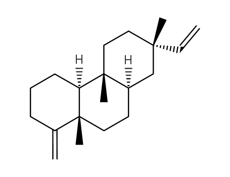 Molecular Structure of 3650-13-3 ((4aS,8aα)-Tetradecahydro-4bβ,7,10aβ-trimethyl-1-methylene-7α-vinylphenanthrene)