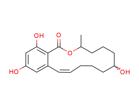 Molecular Structure of 38055-76-4 (cis-Zearalenol)