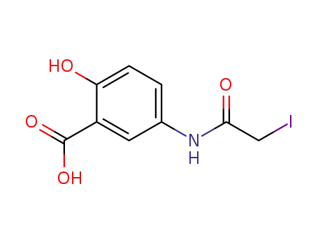 Molecular Structure of 36930-65-1 (5-iodoacetamidosalicylic acid)