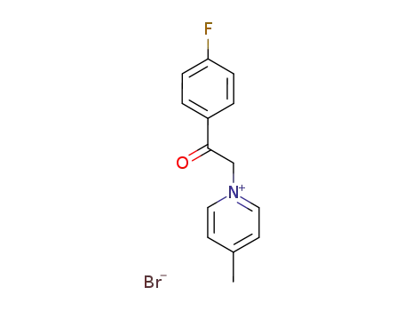 Molecular Structure of 366-67-6 (1-[2-(4-fluorophenyl)-2-oxoethyl]-4-methylpyridinium)