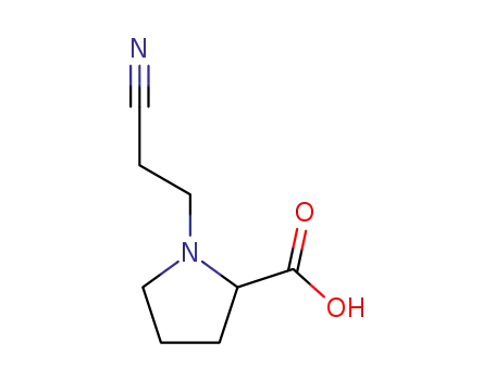 Molecular Structure of 36901-89-0 (Proline, 1-(2-cyanoethyl)- (9CI))