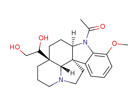 Molecular Structure of 36459-00-4 (Aspidospermidine-20,21-diol, 1-acetyl-17-methoxy-)
