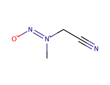 Molecular Structure of 3684-97-7 (N-NITROSOMETHYLAMINOACETONITRILE)