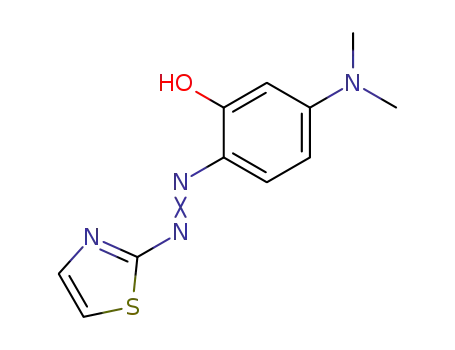 Molecular Structure of 3695-43-0 (5-DIMETHYLAMINO-2-(2-THIAZOLYLAZO)PHENOL)