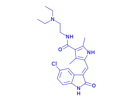 5-[(Z)-(5-chloro-2-oxo-1,2-dihydro-3H-indol-3-ylidene)methyl]-N-[2-(diethylamino)ethyl]-2,4-dimethyl-1H-pyrrole-3-carboxamide