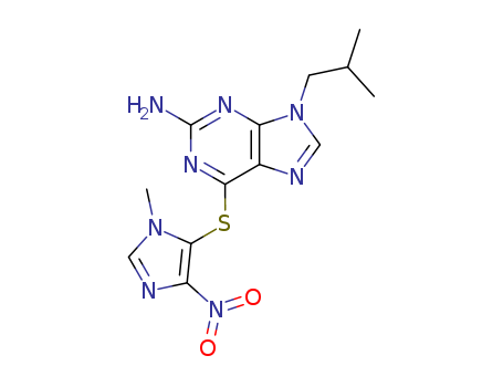 9H-Purin-2-amine,6-[(1-methyl-4-nitro-1H-imidazol-5-yl)thio]-9-(2-methylpropyl)- cas  36892-43-0