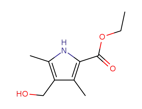 Molecular Structure of 368869-99-2 (4-HYDROXYMETHYL-3,5-DIMETHYL-1H-PYRROLE-2-CARBOXYLIC ACID ETHYL ESTER)
