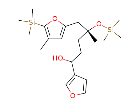 Molecular Structure of 138944-74-8 ((δR)-α-(3-Furanyl)-δ,4-dimethyl-5-(trimethylsilyl)-δ-<(trimethylsilyl)oxy>-2-furanpentanol)