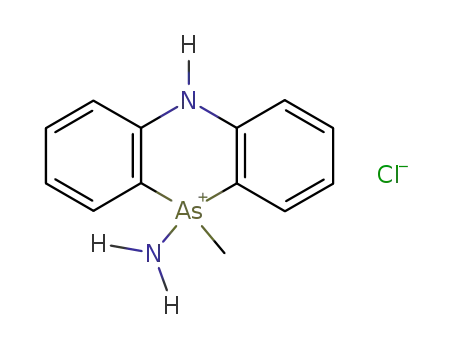 Molecular Structure of 37100-75-7 (10-amino-10-methyl-5,10-dihydro-10lambda~5~-phenarsazin-10-yl)