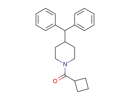 Molecular Structure of 37012-04-7 (Piperidine, 1-(cyclobutylcarbonyl)-4-(diphenylmethyl)-)