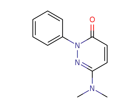 Molecular Structure of 32929-22-9 (3(2H)-Pyridazinone, 6-(dimethylamino)-2-phenyl-)