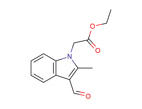 Molecular Structure of 433307-59-6 (ethyl (3-formyl-2-methyl-1H-indol-1-yl)acetate)