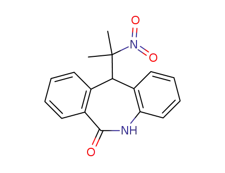 Molecular Structure of 37387-66-9 (11-(2-nitropropan-2-yl)-5,11-dihydro-6H-dibenzo[b,e]azepin-6-one)