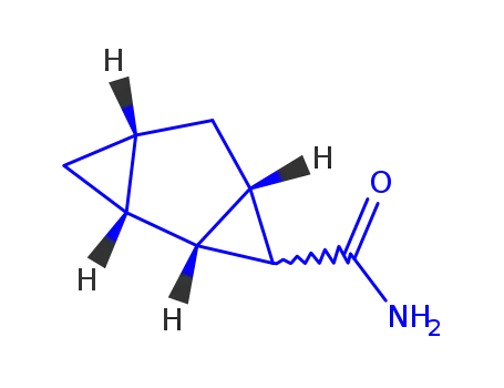 Molecular Structure of 3721-68-4 (Tricyclo[4.1.0.02,4]heptane-3-carboxamide, cis- (8CI))