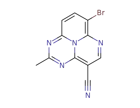 Molecular Structure of 37160-09-1 (7-Bromo-2-methyl-1,3,6,9b-tetraazaphenalene-4-carbonitrile)