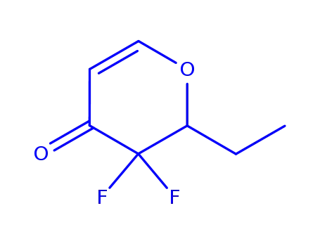 Molecular Structure of 370865-39-7 (4H-Pyran-4-one,2-ethyl-3,3-difluoro-2,3-dihydro-(9CI))