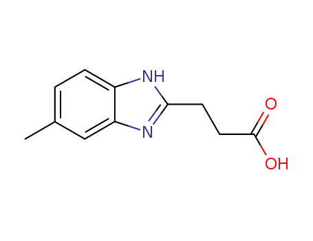 Molecular Structure of 33138-04-4 (3-(5-methyl-1H-benzimidazol-2-yl)propanoic acid)