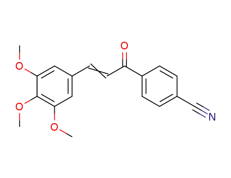 Molecular Structure of 33084-02-5 (4-[3-(3,4,5-trimethoxyphenyl)acryloyl]benzonitrile)