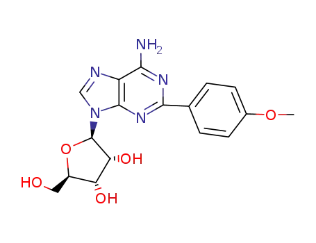 Molecular Structure of 37151-17-0 (2-(p-methoxyphenyl)adenosine)
